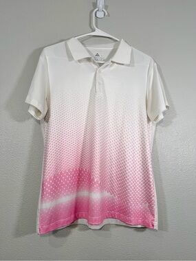 ZITY Shirt Polo Short Sleeve Fast Dry Lightweight Golf Tennis Women Pink White L